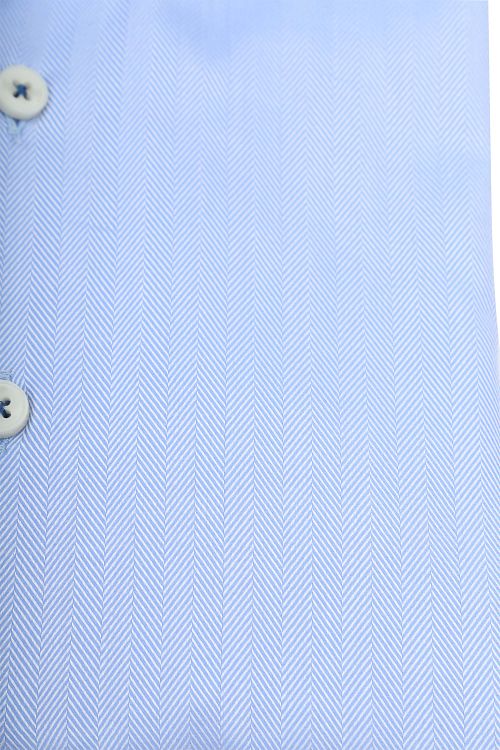 Suitable Skjorta Herringbone Ljusblått Product / Detail