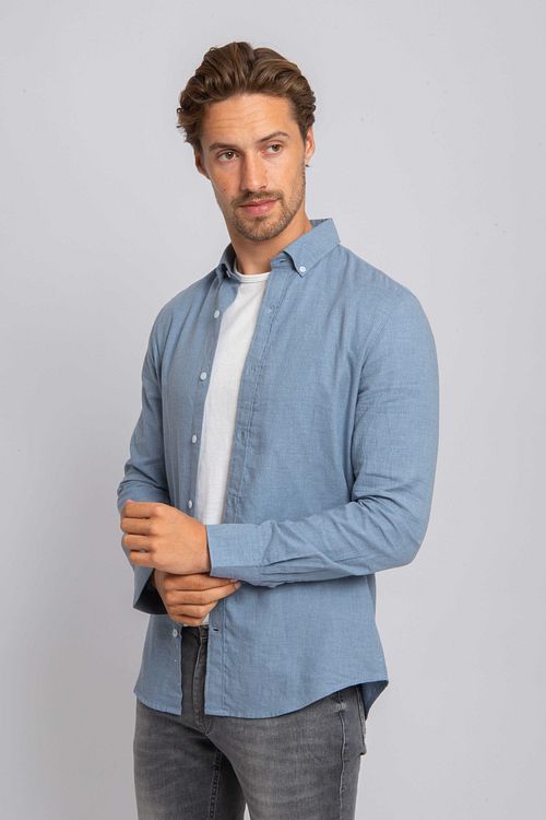 Suitable Skjorte Flannel Lyseblå Model / Voorkant