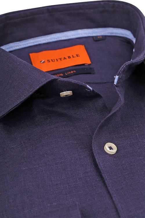 Suitable Skjorte i Navy Linned Product / Detail