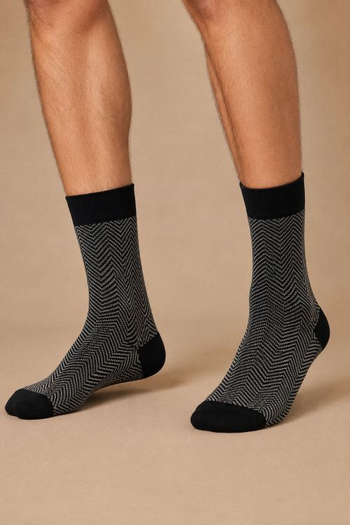 Suitable Socken 3er-Pack Bedruckt Schwarz Multicolour Model / Voorkant