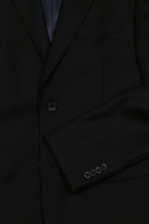 Traje Suitable Toulon Serge Wool liso negro Product / Detail