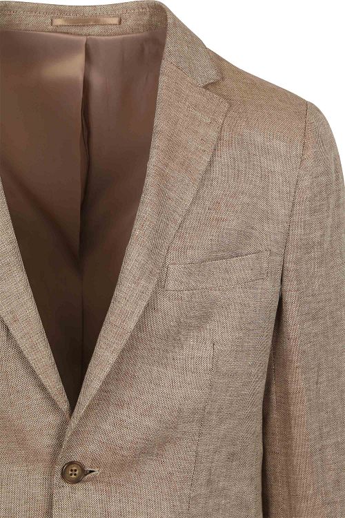 Suitable Veste de Costume De Lin Panama Beige Product / Detail
