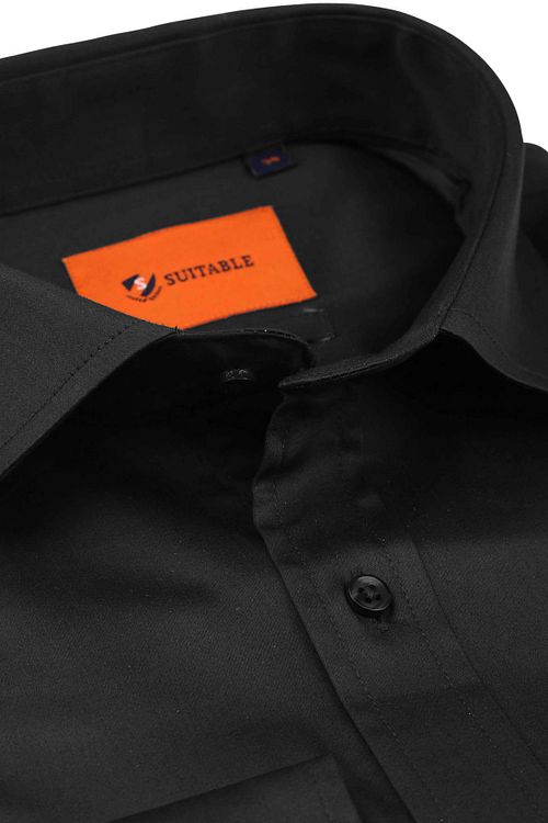 Suitable Satin Skjorte Svart Product / Detail