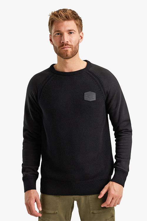 PME Legend tröja Stickad Sweat Svart Model / Voorkant