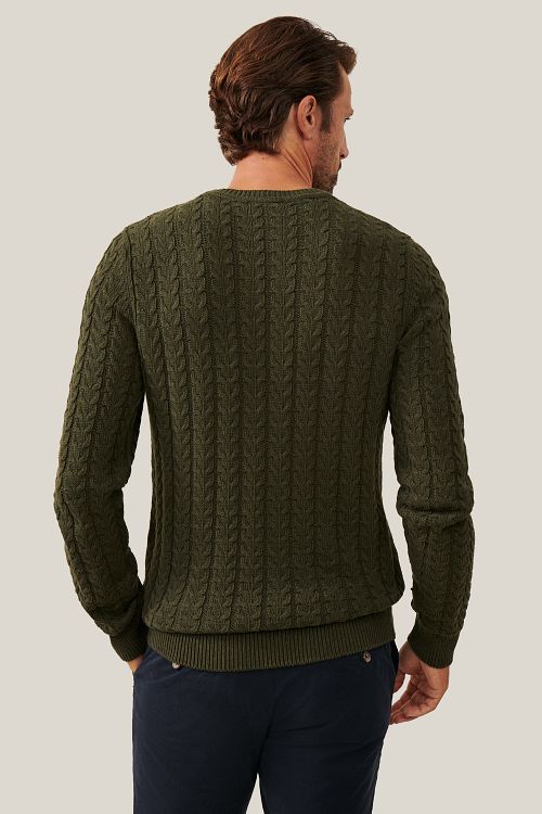 Sweter Cavallaro Orvieto w ciemnozielonym kolorze Model / Achterkant