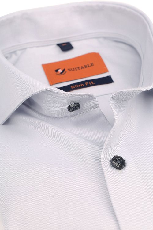 Suitable koszula z tkaniny twill w kolorze szarym Product / Detail