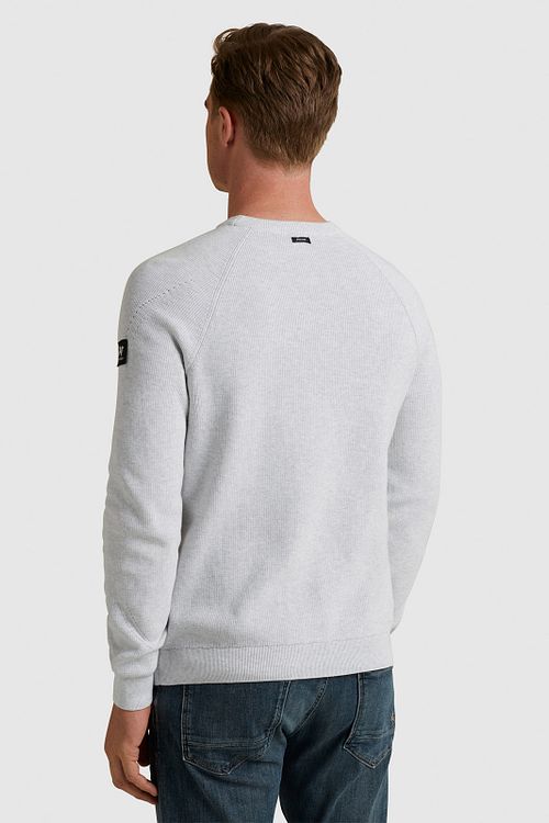 Sweter Vanguard o strukturze, szary Model / Achterkant
