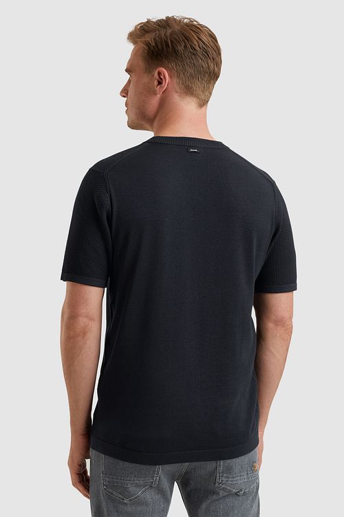 T-Shirt Vanguard con textura en azul marino Model / Achterkant