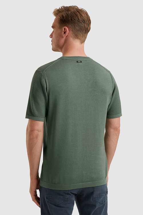 T-Shirt Vanguard testurizzata verde Model / Achterkant