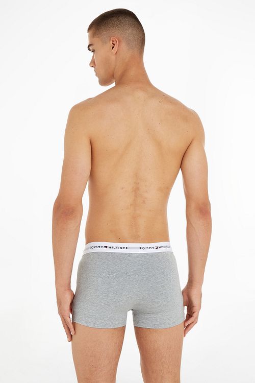 Tommy Hilfiger Boxer Trunk 3-Pack Zwart/Wit/Grijs Model / Achterkant