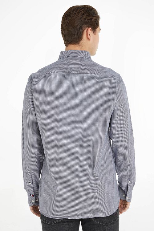Tommy Hilfiger Chemise Marine A Carreaux Model / Achterkant