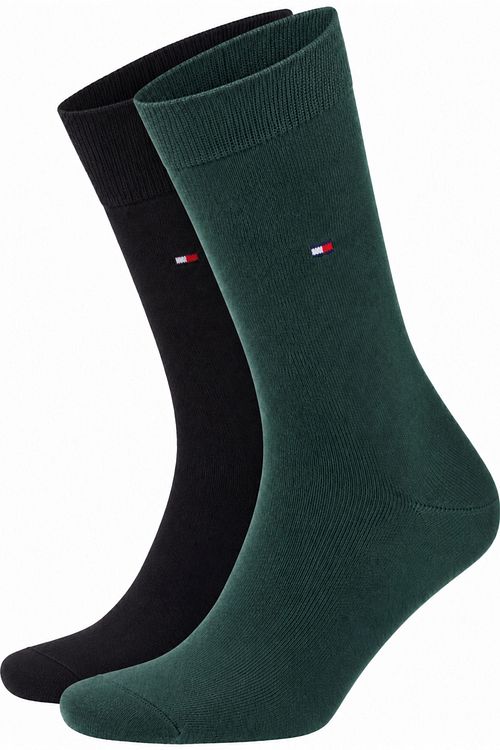 Tommy Hilfiger Classic 2er-Pack Socken Grün Schwarz