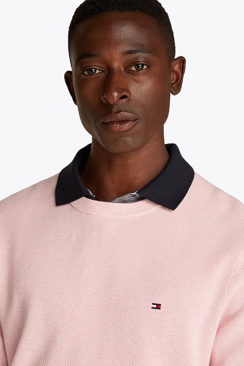 Tommy Hilfiger Structure Trui Pink Model / Detail