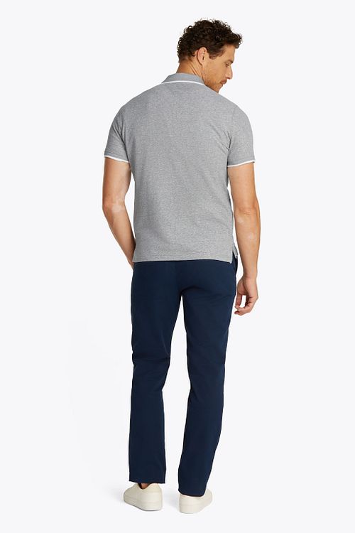 Tommy Hilfiger Linen Piqué Polo Shirt Grün Model / Achterkant