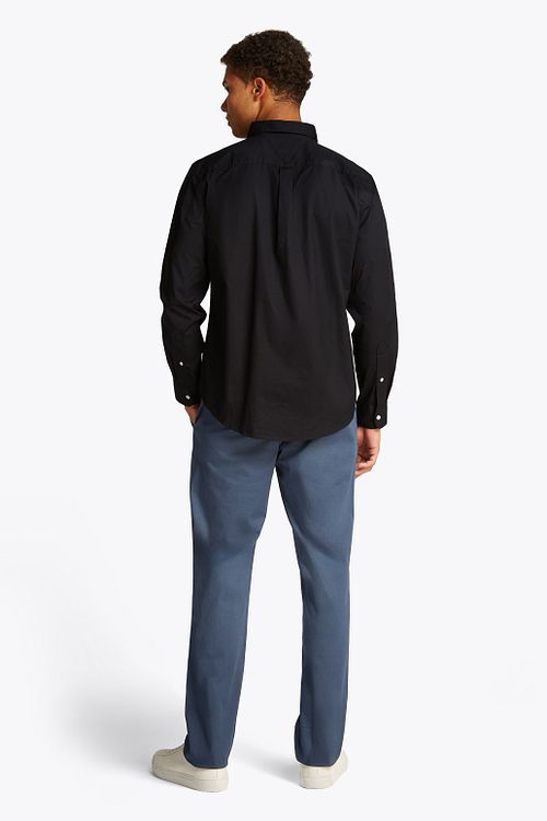 Tommy Hilfiger Poplin Hemd Flex Schwarz Model / Achterkant