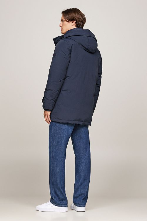 Tommy Hilfiger Rockie Parka granatowa Model / Achterkant