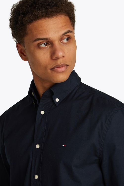 Tommy Hilfiger Poplin Shirt Flex Navy Model / Detail