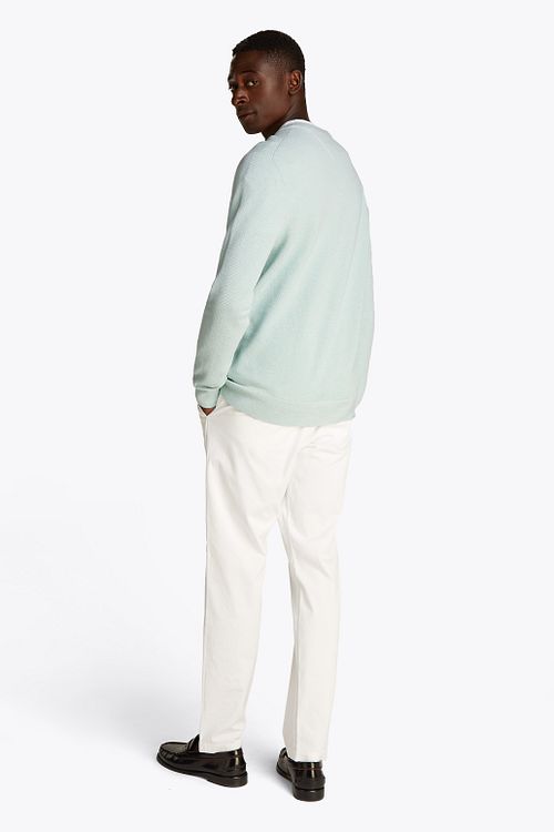 Tommy Hilfiger Strukturalny sweter miętowy Model / Achterkant