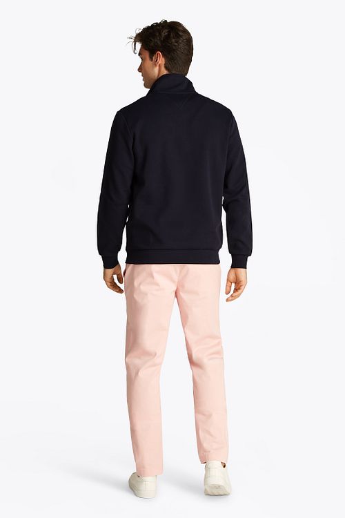 Tommy Hilfiger sweter z krótkim zamkiem Intechno granatowy Model / Achterkant