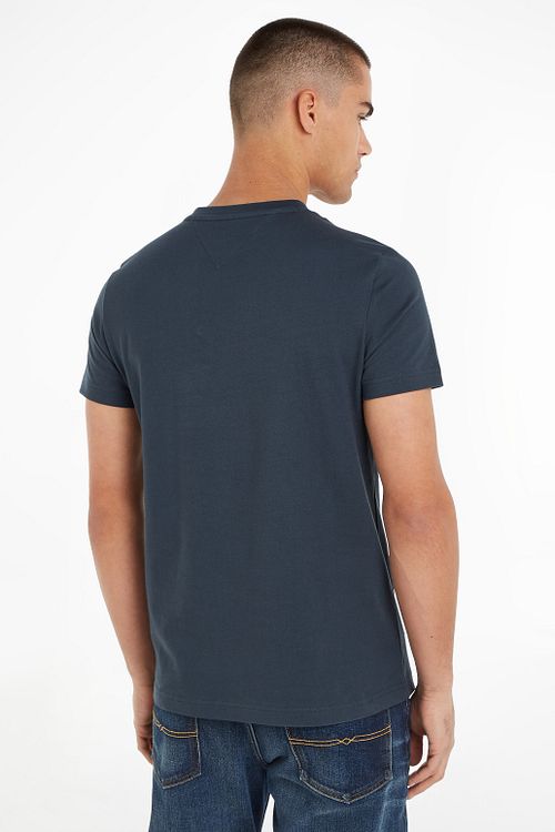 Tommy Hilfiger T-shirt Logotyp Militär Denim Model / Achterkant