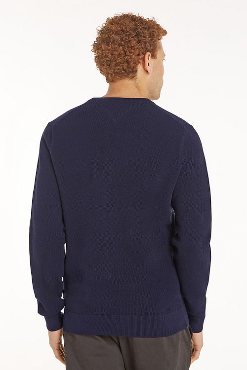Tommy Hilfiger Trøje Essential Struktur Navy Model / Achterkant