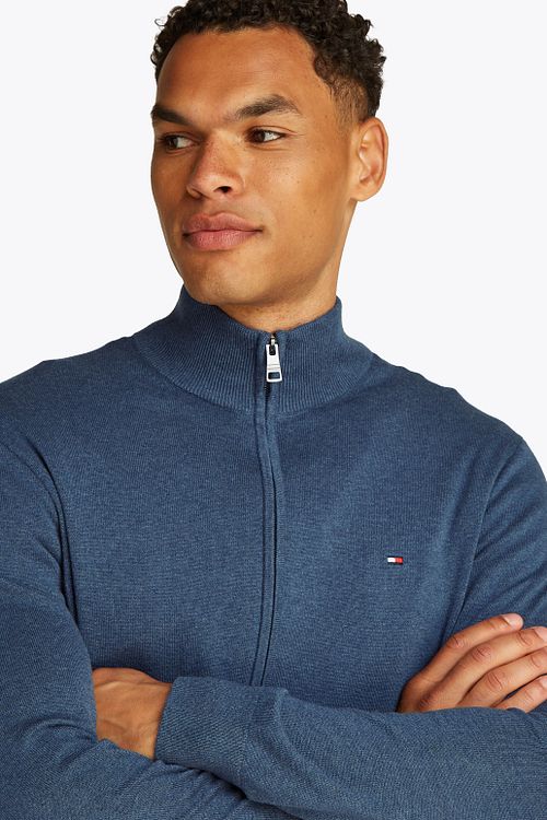 Tommy Hilfiger Vest Glidelås Indigo Model / Detail