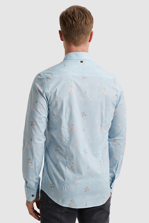 Camisa Vanguard con estampado azul claro Model / Achterkant