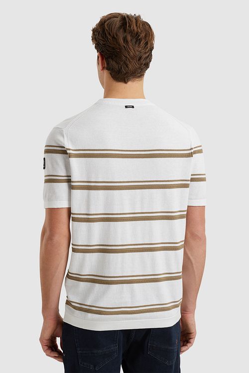 Vanguard dzianinowy T-Shirt w paski Model / Achterkant