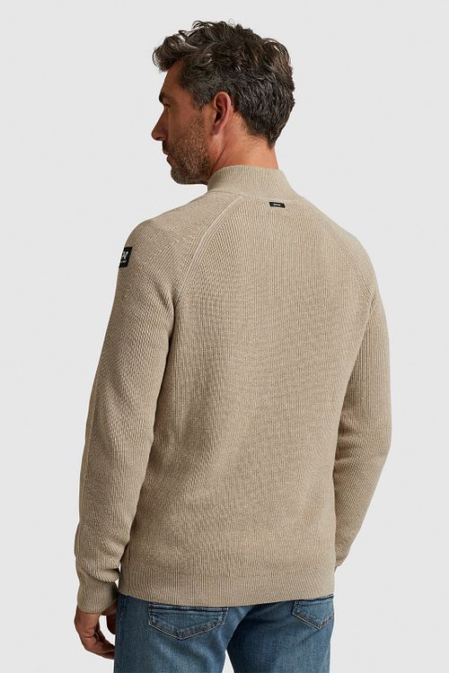 Jersey Vanguard de punto con media cremallera en beige Model / Achterkant