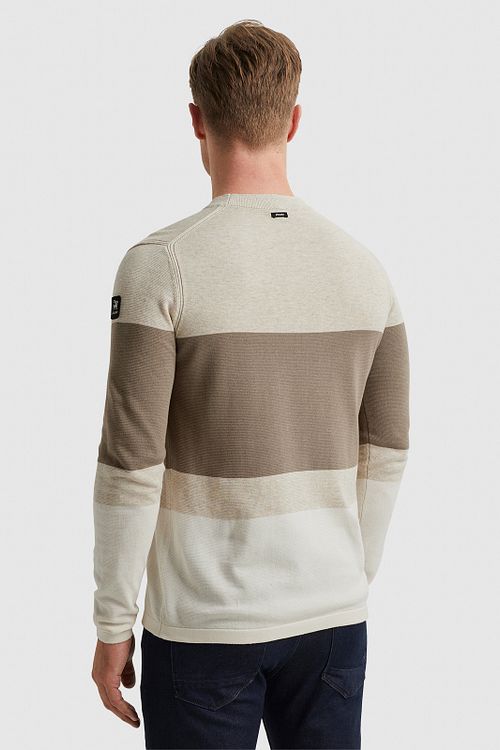 Maglione Vanguard a righe beige Model / Achterkant