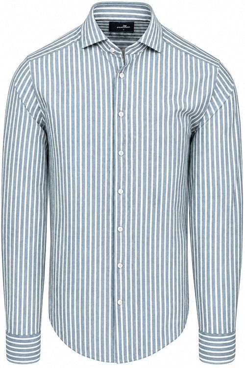 Vanguard Overhemd Elevated Knit Streep Blauw