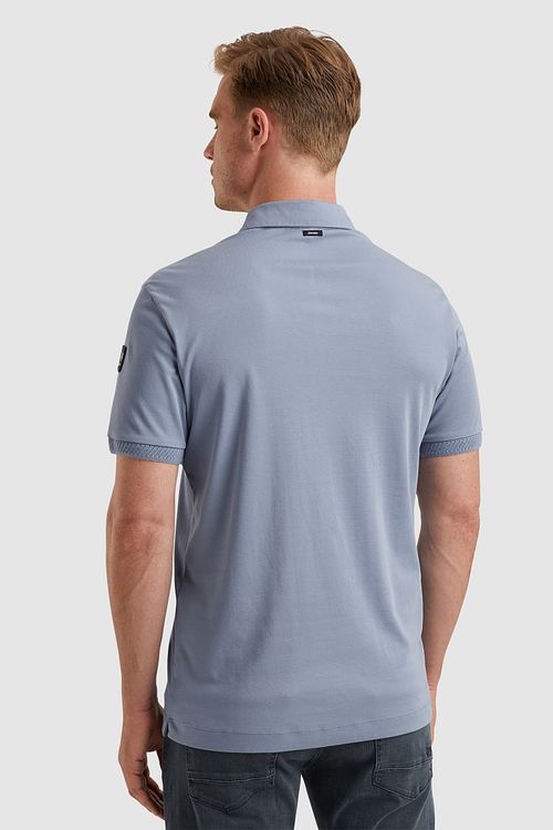 Vanguard Polo Interlock Jersey Bleu Model / Achterkant