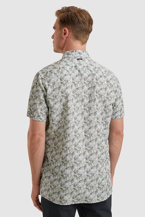 Vanguard Short Sleeve Hemd Print Blauw Groen Model / Achterkant