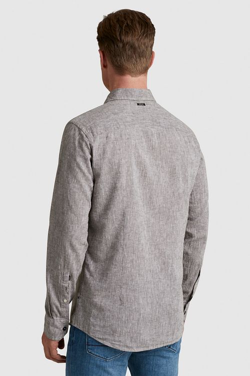 Vanguard Skjorta i linne Brun Model / Achterkant