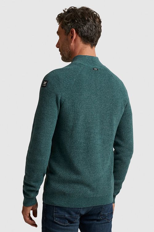 Vanguard sweter z półzamkiem w kolorze zielonym Model / Achterkant
