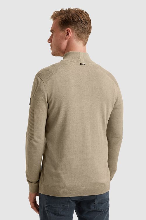 Vanguard Trøje med halv lynlås i beige Model / Achterkant
