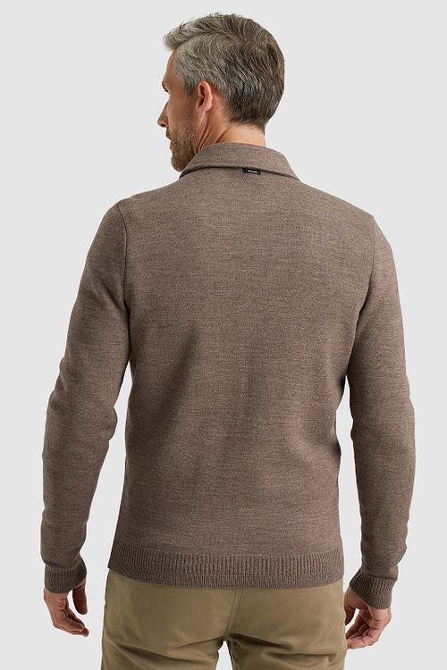 Vanguard Vest i uldblanding i brun Model / Achterkant