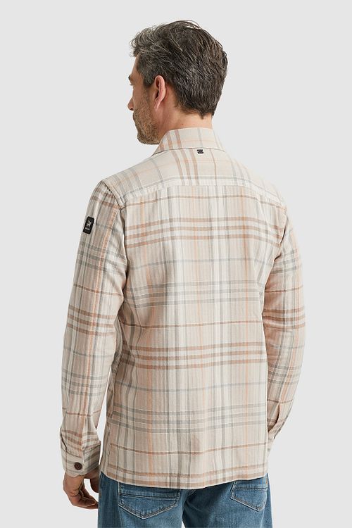 Vanguard Overshirt Check Beige Model / Voorkant