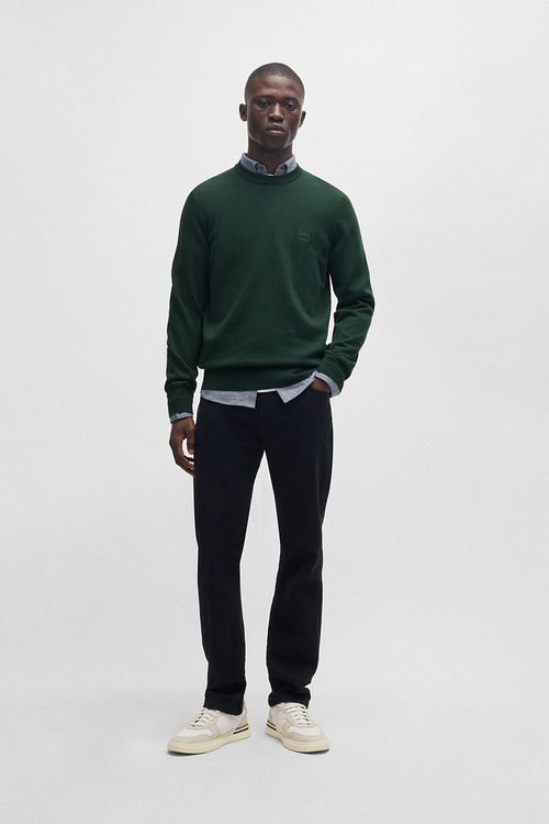 BOSS Pull-over Kanovano Vert Foncé Model / Voorkant