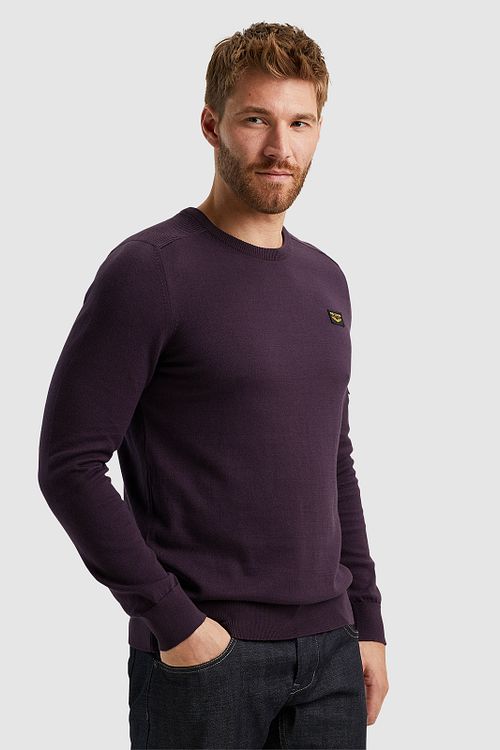 PME Legend Sweater American Classic Cargo Lila Model / Zijkant