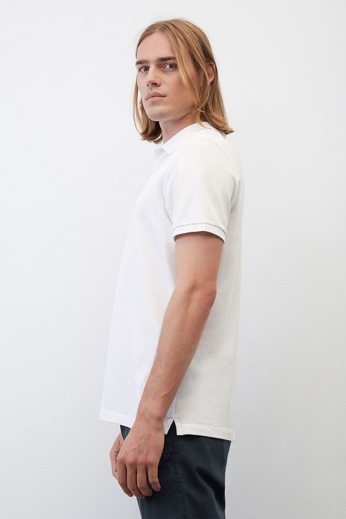 Marc O'Polo Pikétröja i Vitt Model / Zijkant