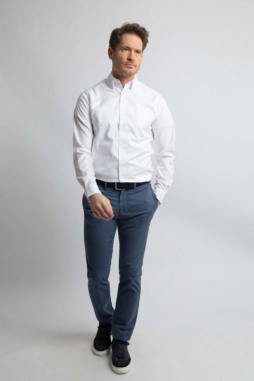 Steppin' Out Hemd Twill Weiß Model / Voorkant