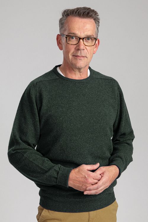 William Lockie Rosmarin Lambswool Grön Model / Voorkant