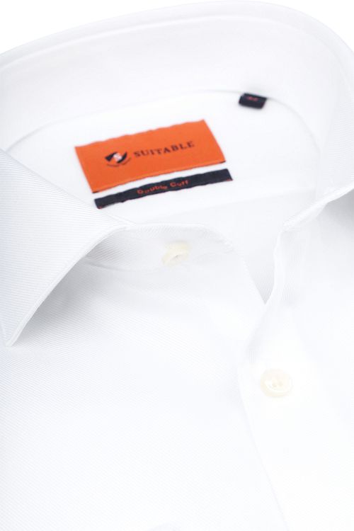 Suitable Overhemd White Twill Dubbelmanchet Product / Detail