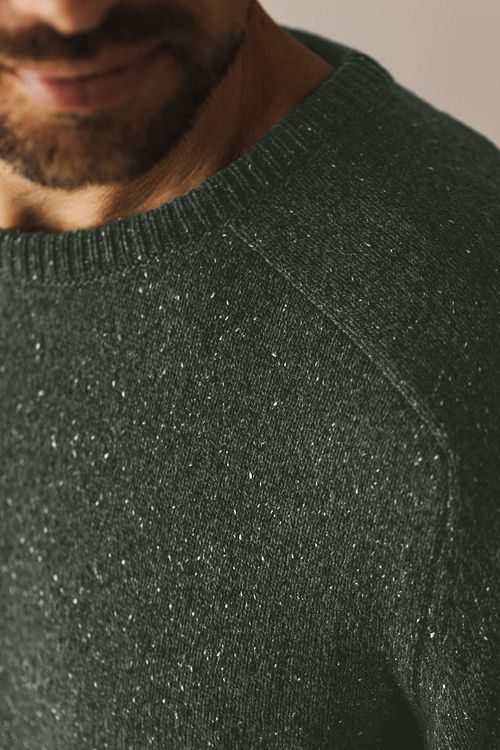 Sweter State of Art Donegal Melange w kolorze ciemnozielonym Model / Detail