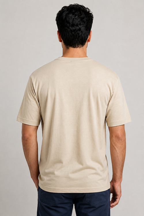 T-shirt Alan Red Venice Heavy Jersey w kolorze ecru Model / Achterkant