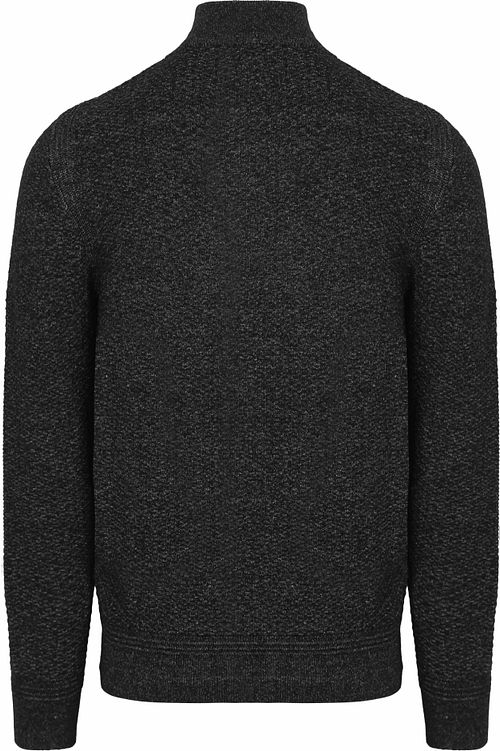 State Of Art Strickjacke Structure Melange Navy Product / Achterkant