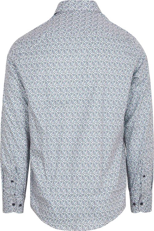 CASAMODA Hemd mit Print Blau und Grün Product / Achterkant