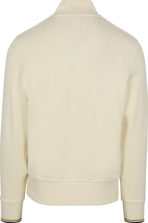 Fred Perry Halvzip-tröja i ekru 46A Product / Achterkant