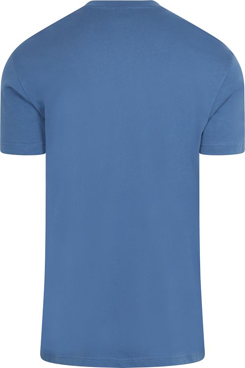 Suitable Obra T-Shirt High Round Neck Mid Blue 2-Pack Product / Achterkant